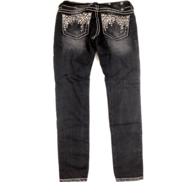 Miss Me Sz 27 Skinny Jeans Embellished - Picture 3 of 8
